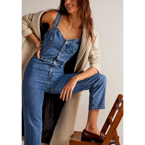 Free People Denim - FREE PEOPLE Kensington Jumpsuit / Rocky